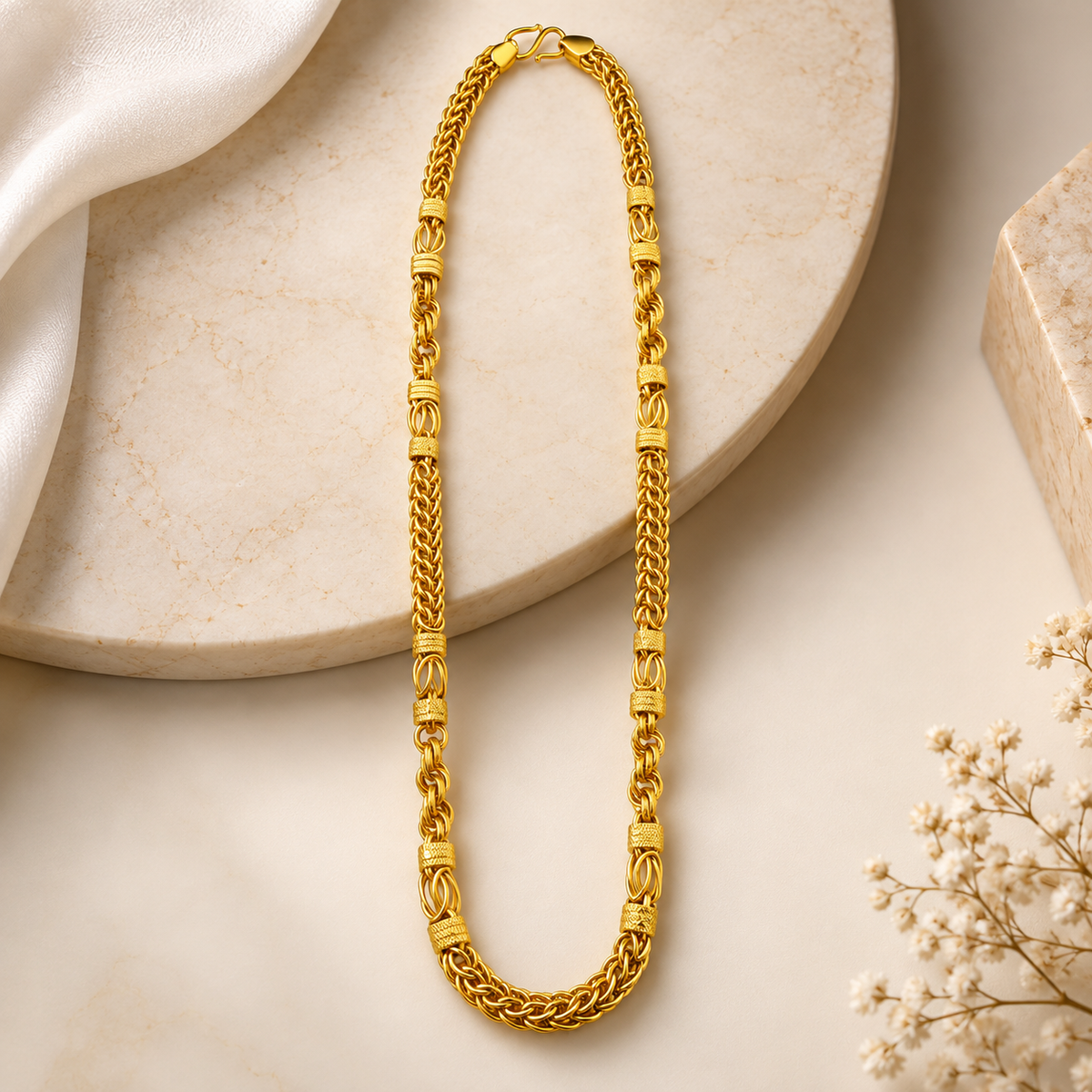 Royal Braided Gold-Tone Chain