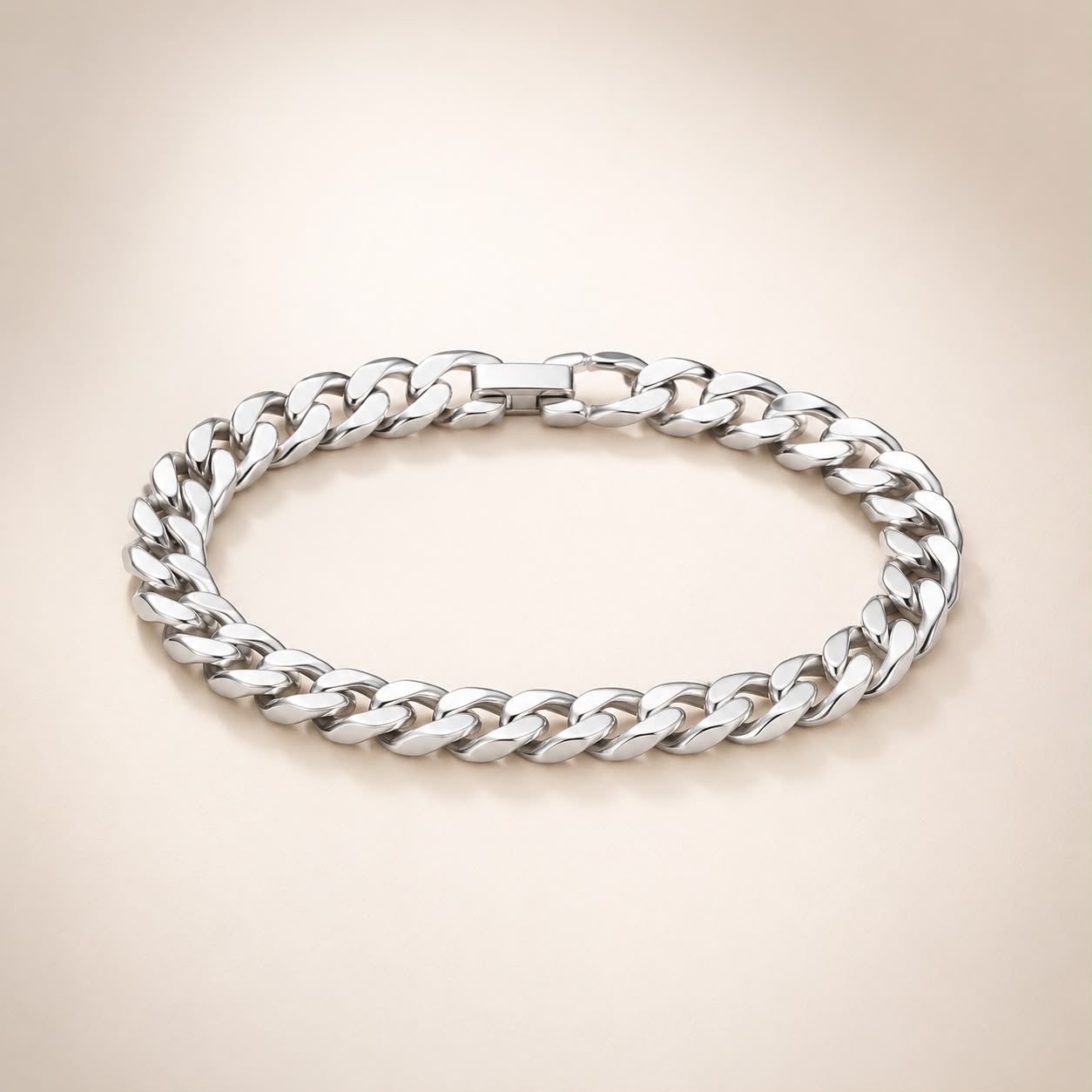Classic Curb Link Men’s Silver Polish Bracelet