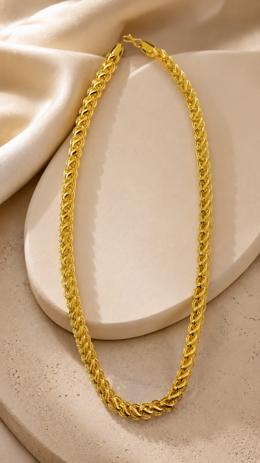 Royal Rope Chain – Premium Gold Finish