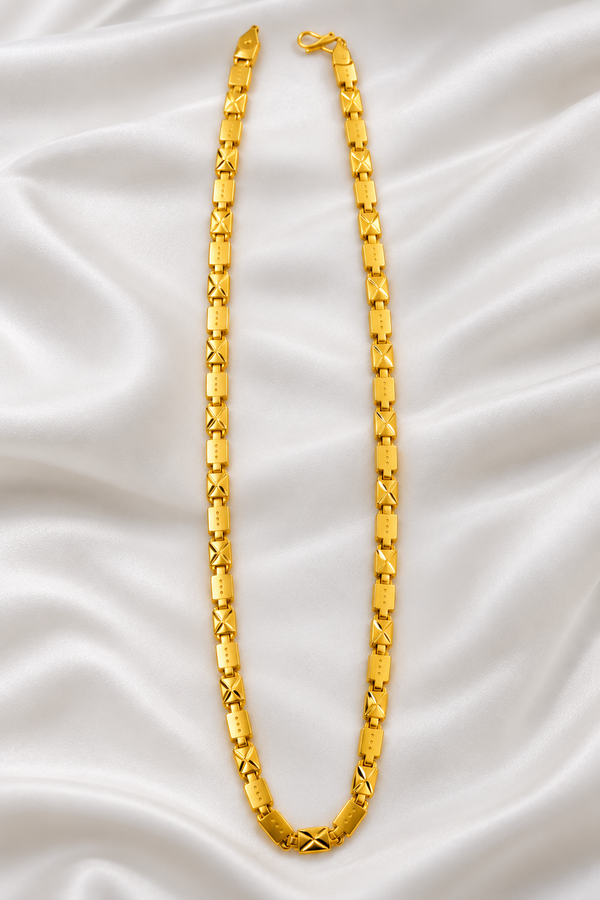 Premium X-Pattern Gold Gala Chain