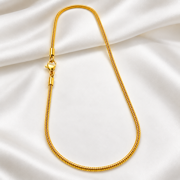 Classic Gold Tone Snake Chain Necklace