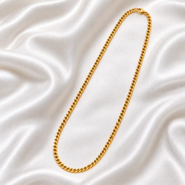Classic Slim Cuban Link Gold Chain