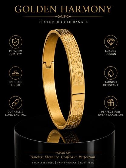 Golden Harmony Textured Openable Kada