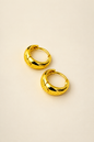 Golden Textured Hoop Earrings – Unisex