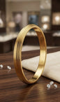 Classic Golden Striped Men’s Brass Kada