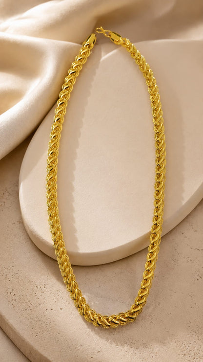 Royal Rope Chain – Premium Gold Finish